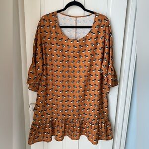 Floral Ruffle Midi Dress